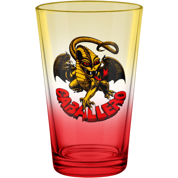 Powell - OG Caballero Dragon Yellow/ Red Fade Pint Glass