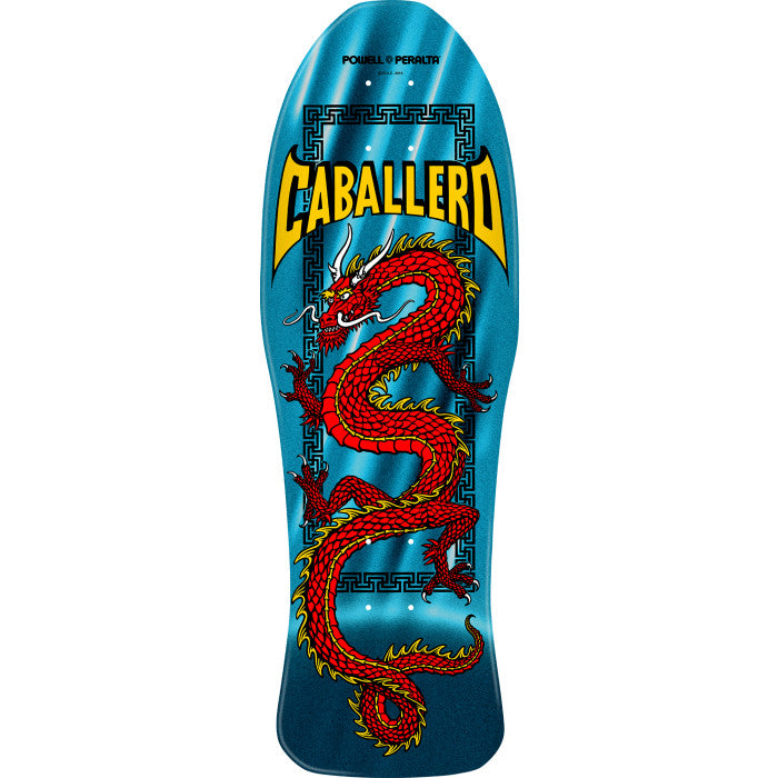 Powell - Steve Caballero Chinese Dragon Reissue Aqua Foil Deck (10")