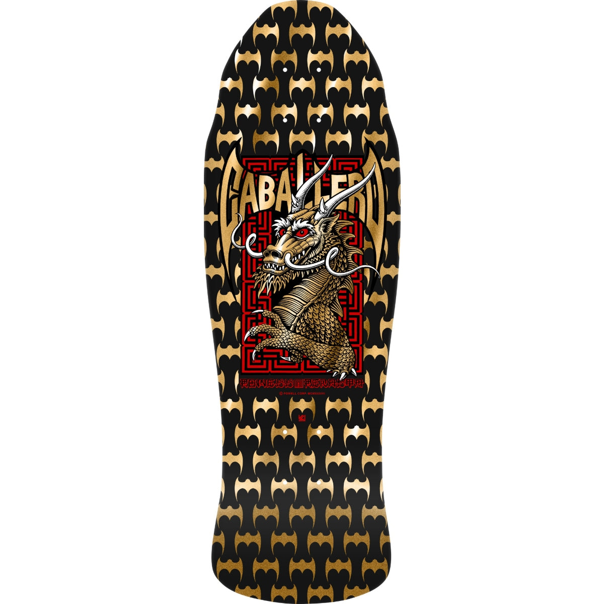 Powell - Steve Caballero Street Reissue Black/Gold Foil Deck (9.625")