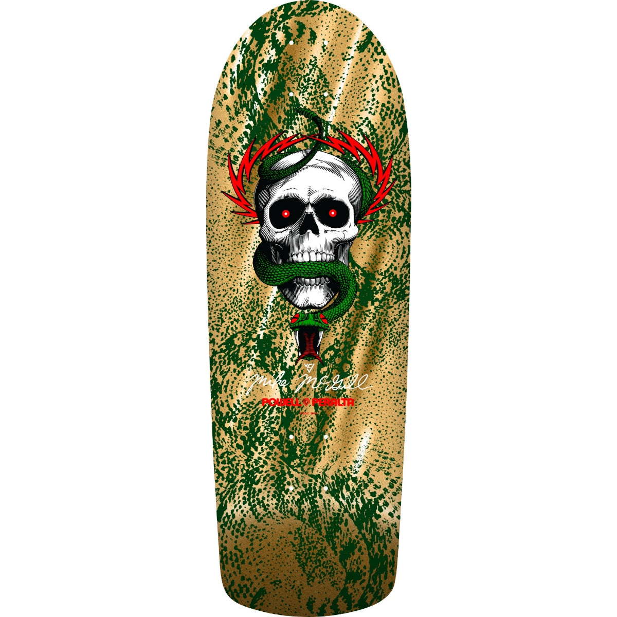 Powell - Mike McGill Skull & Snake Green/Gold Foil Deck (10")