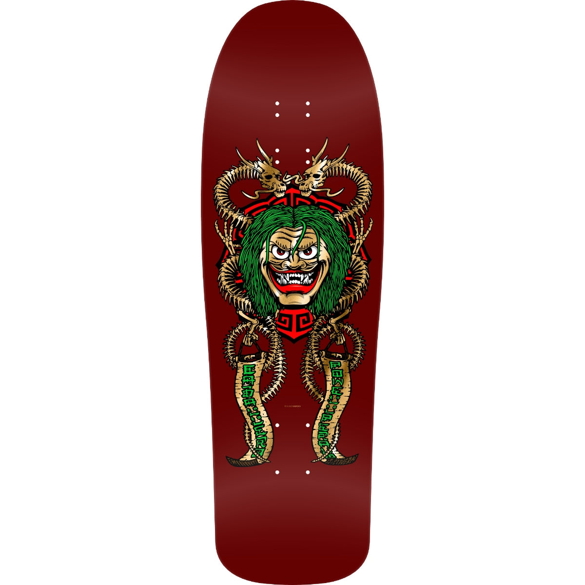 Powell - Steve Caballero Mask Reissue Burgundy/Gold Foil Deck (9.75")