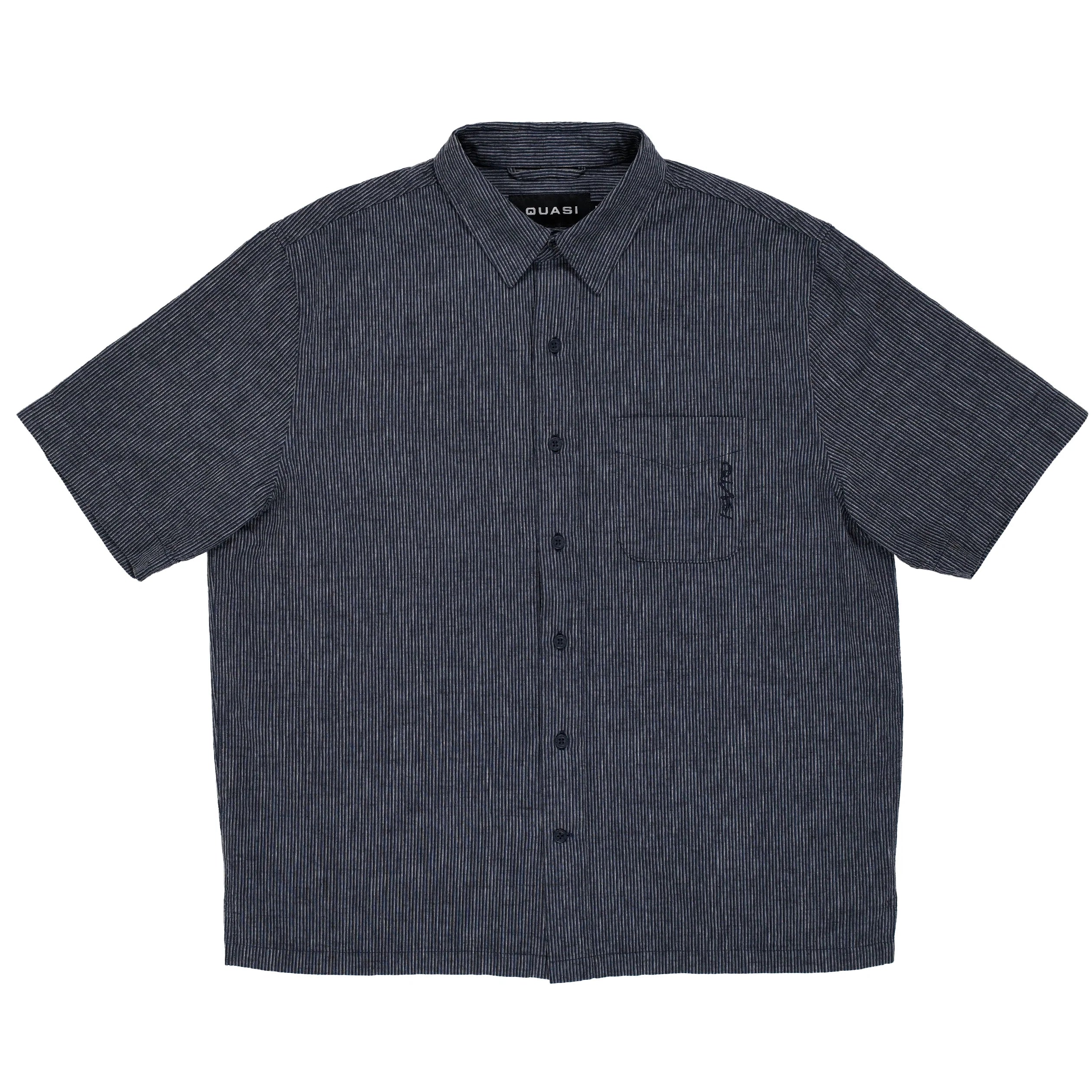 Quasi - Kalvin Short Sleeve Button Up Tee (Navy)