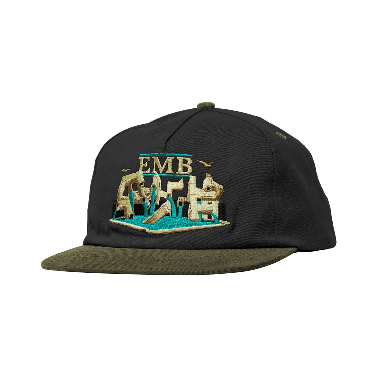 Real - EMB Snapback Hat (Charcoal)