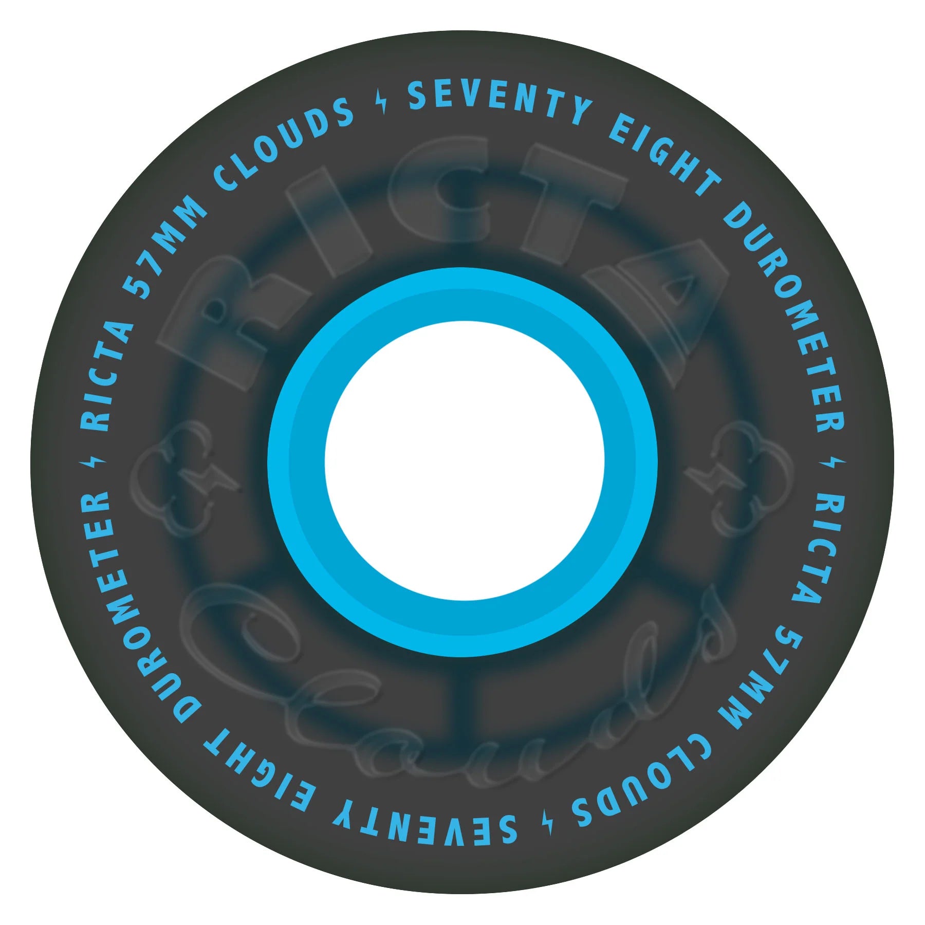 Ricta - Clouds Transparent Black/Blue 78a Wheels (57mm)