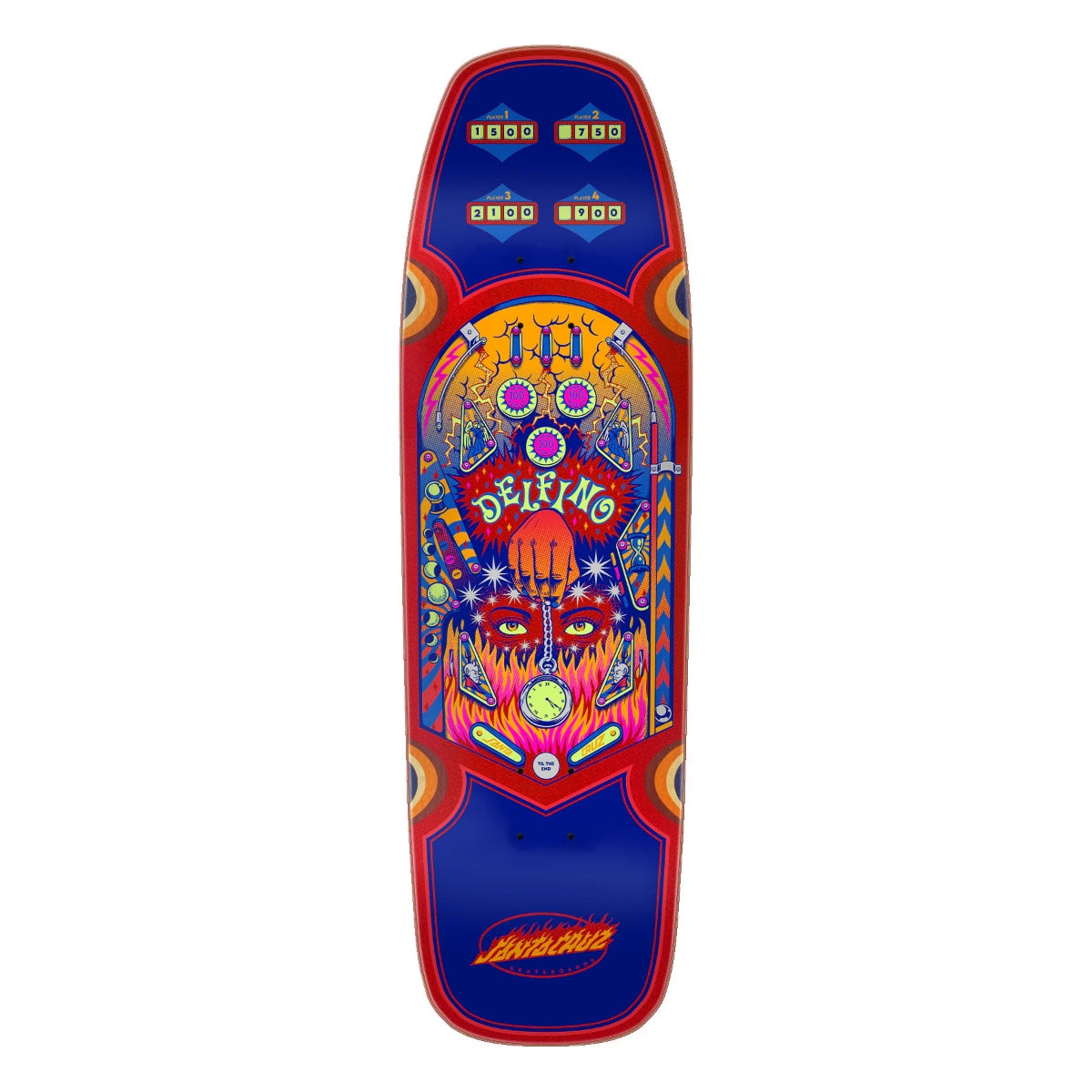 Santa Cruz - Delfino Pinball Pro Shaped Deck (9.14")