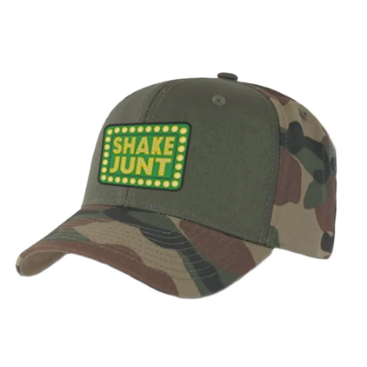 Shake Junt - Box Logo Snapback Hat (Camo)
