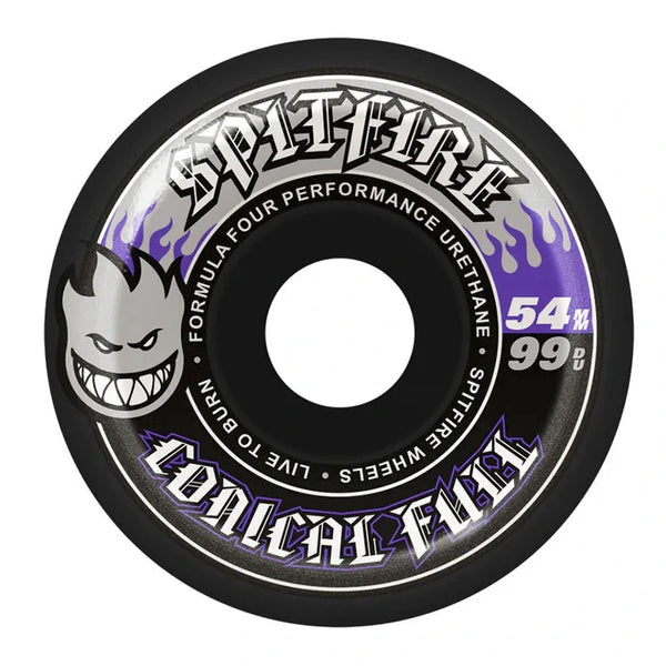 Spitfire - Formula 4 Conical Full Black 99a Wheels (54mm Spitfire - Formula 4 Conical Full Black 99a Wheels (54mm