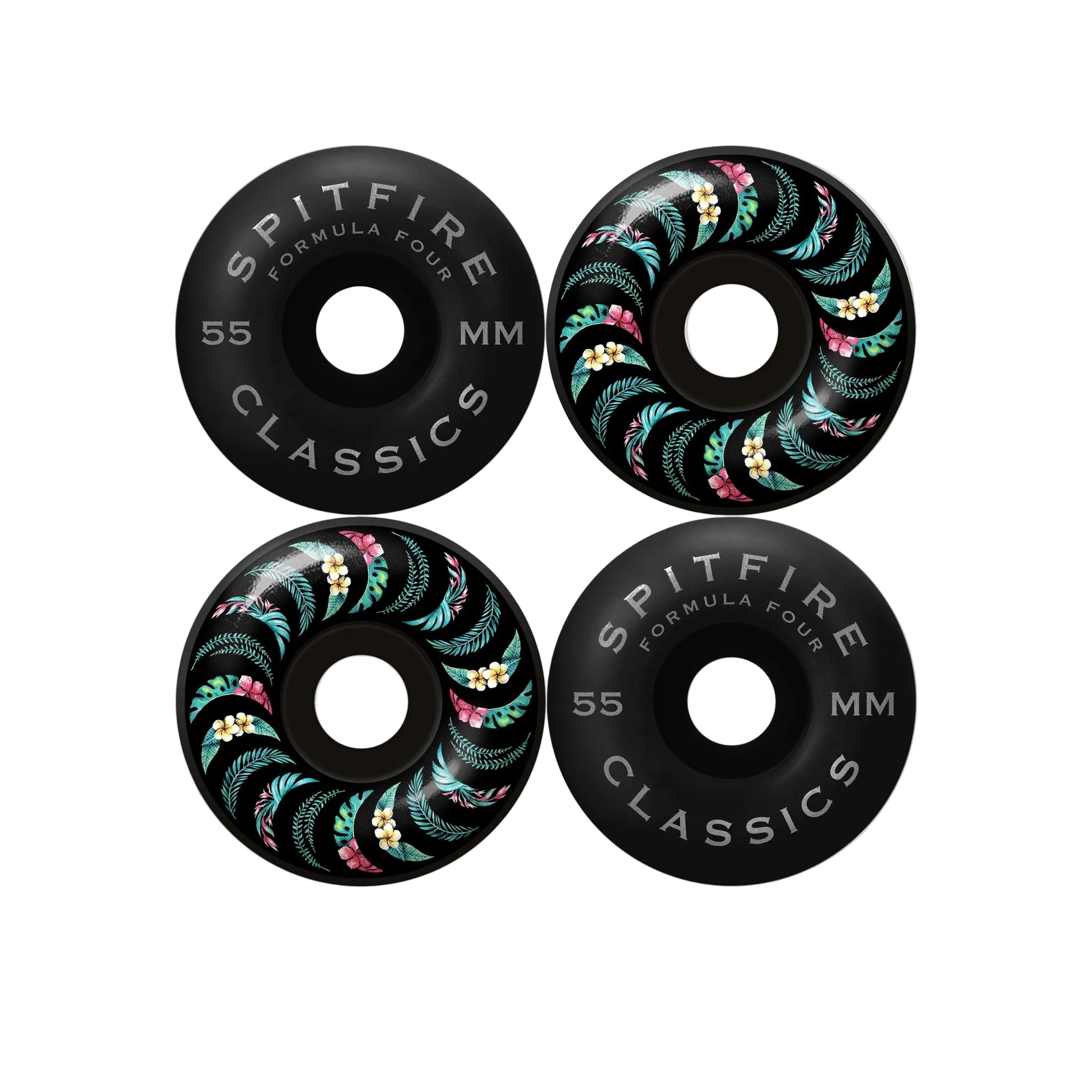 Spitfire - Formula 4 Floral Classic Black 99a Wheels (55mm)