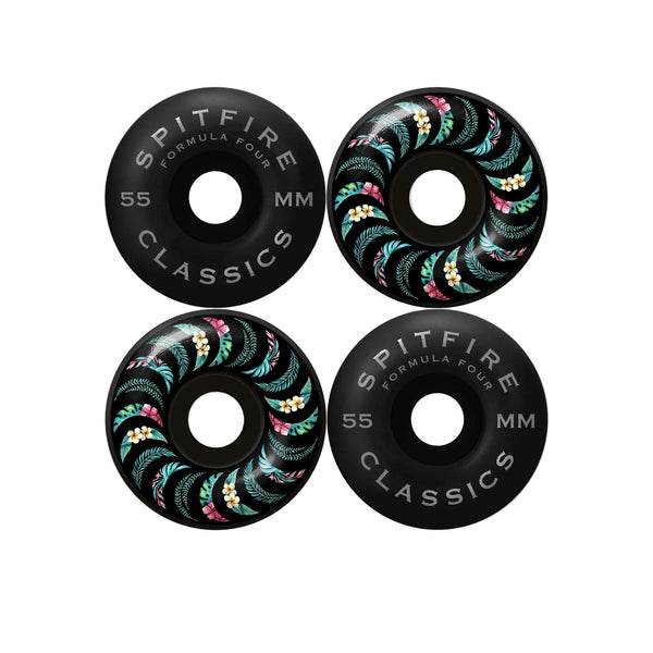 Spitfire - Formula 4 Floral Classic Black 99a Wheels (55mm