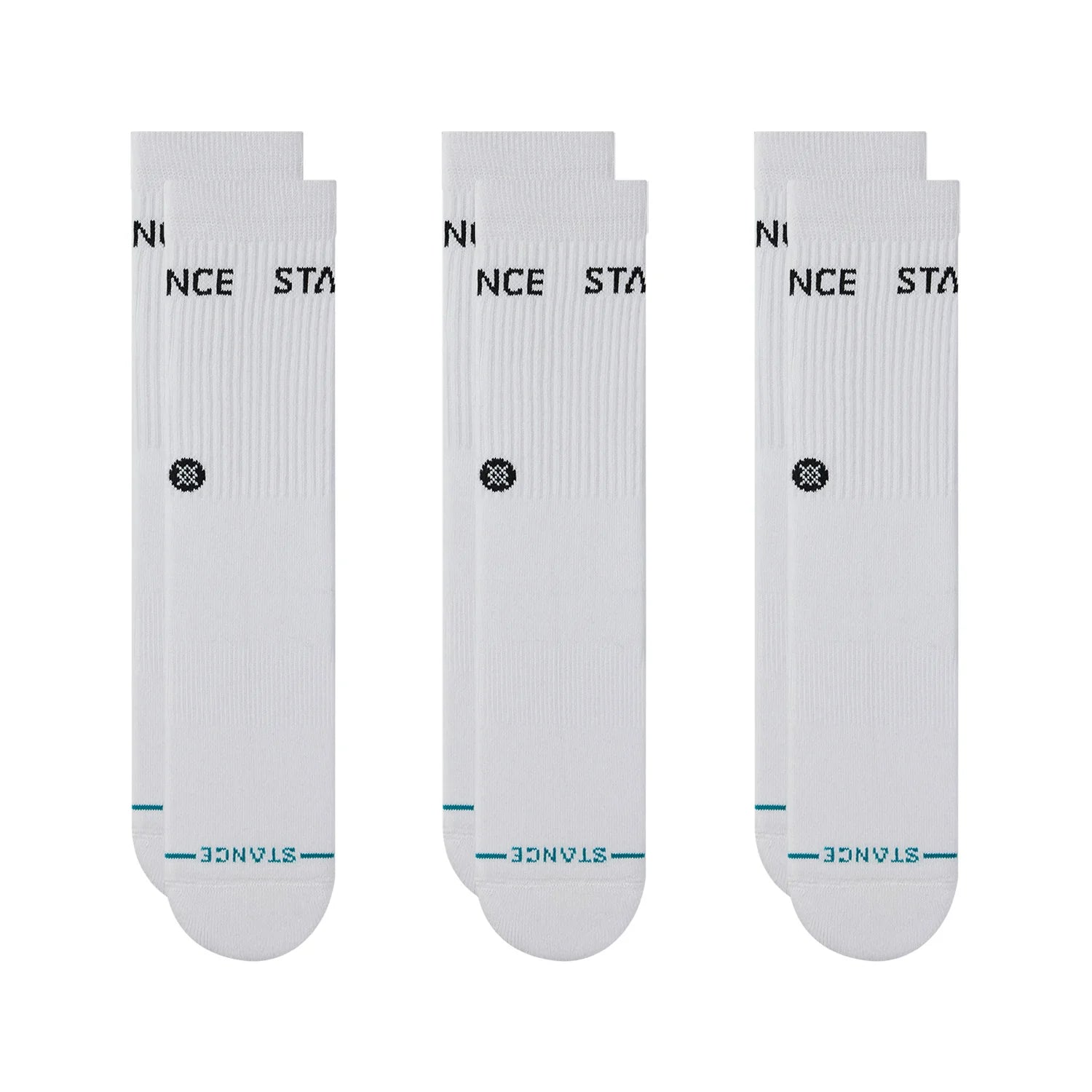 Stance - Origin 3 Pack Crew Socks (White)