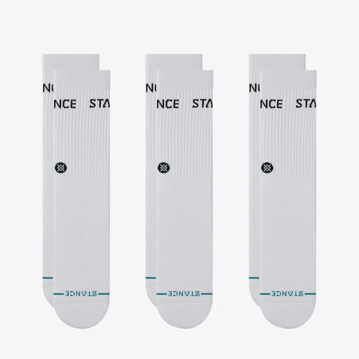 Stance - Origin 3 Pack Quarter Socks (White)