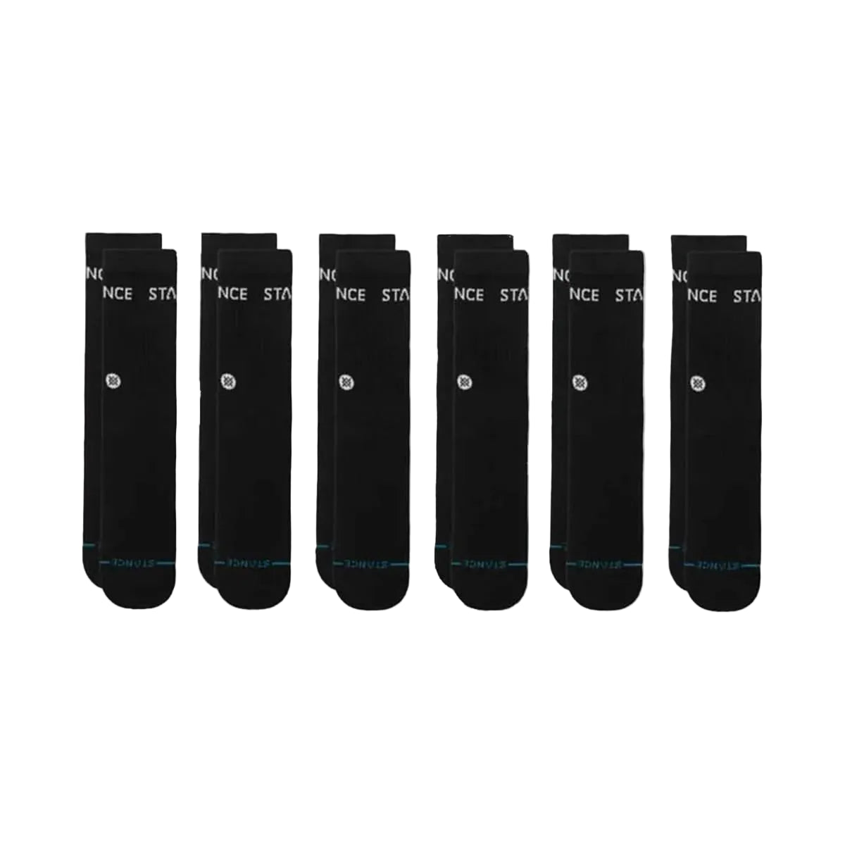Stance - Origin 6 Pack Crew Socks (Black)