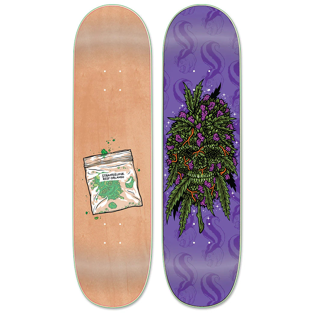 Strange Love - Reef Orlando Purple Skunk Deck (8.5")