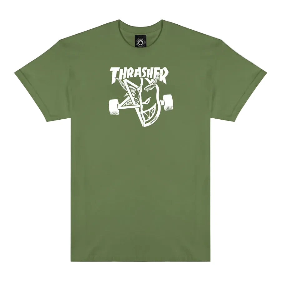 Thrasher - Thrasher X Spitfire Thrash & Burn Shirt (Military Green)