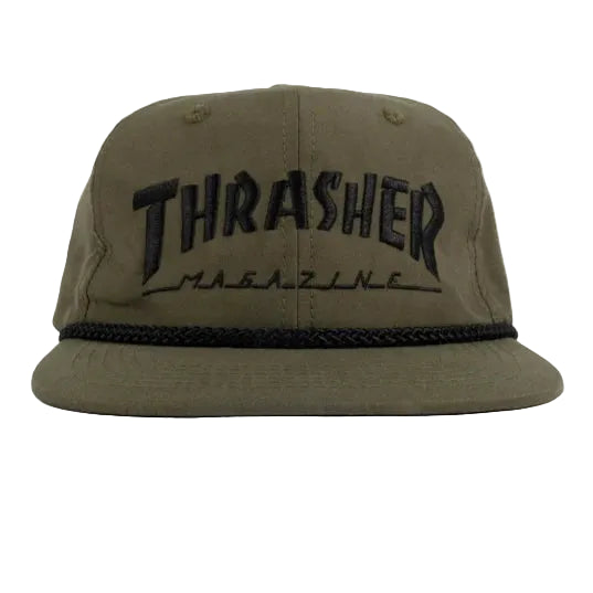 Thrasher - Rope Snapback Hat (Olive/Black)