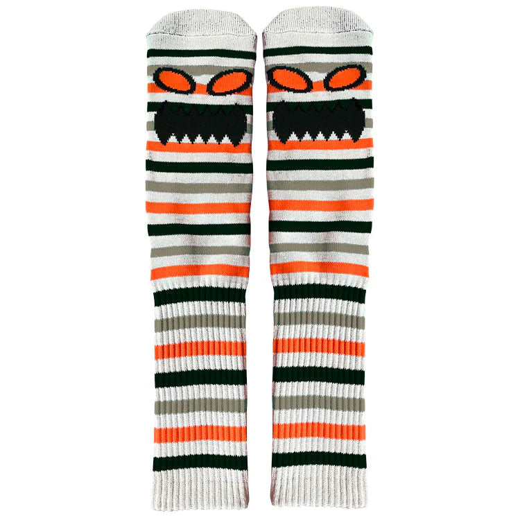 Toy Machine - Monster Face Mini Stripe Socks (Grey)