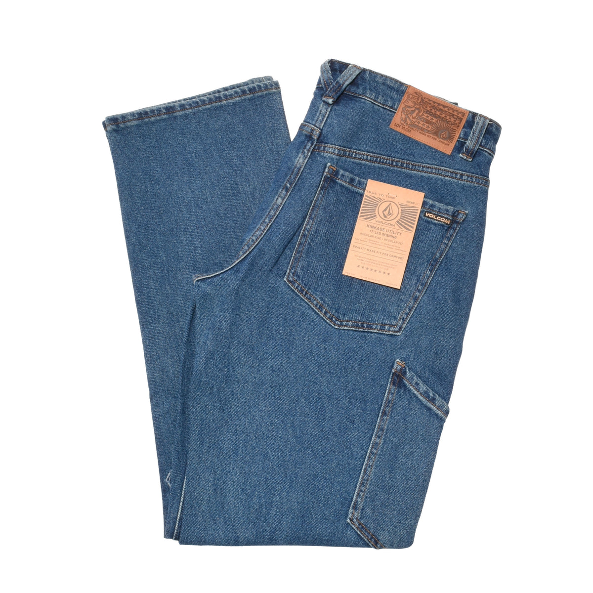 Volcom - Kinkade Utility Denim Pants (Med Dark Indigo Blue)