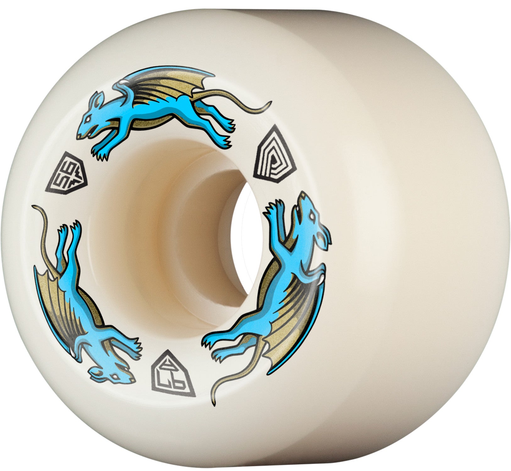 Powell - Dragon Formula Blue Nano Rat 97A AA2 Wheels (56mm)