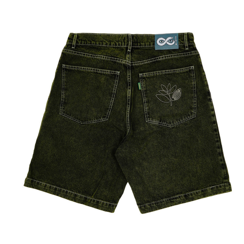 Magenta - OG Denim Long Shorts (Dyed Green) *SALE – 303boards.com