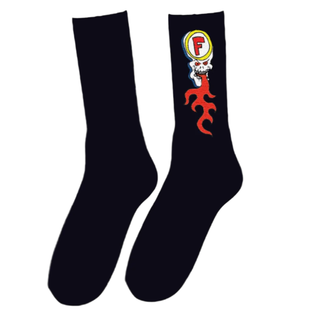 Foundation - Skull Fire Sock (Multiple Colors)