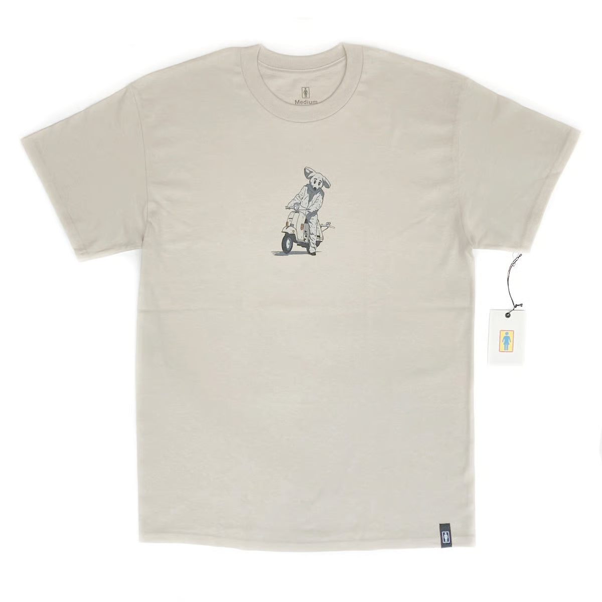 Girl - Mouse Scooter Tee (Off White)