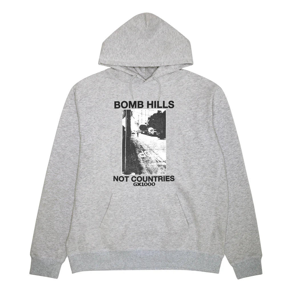 【返品交換不可】 GX1000 - Bomb Hills Not Countries Hoodie (Grey) – 303boards.com トップス