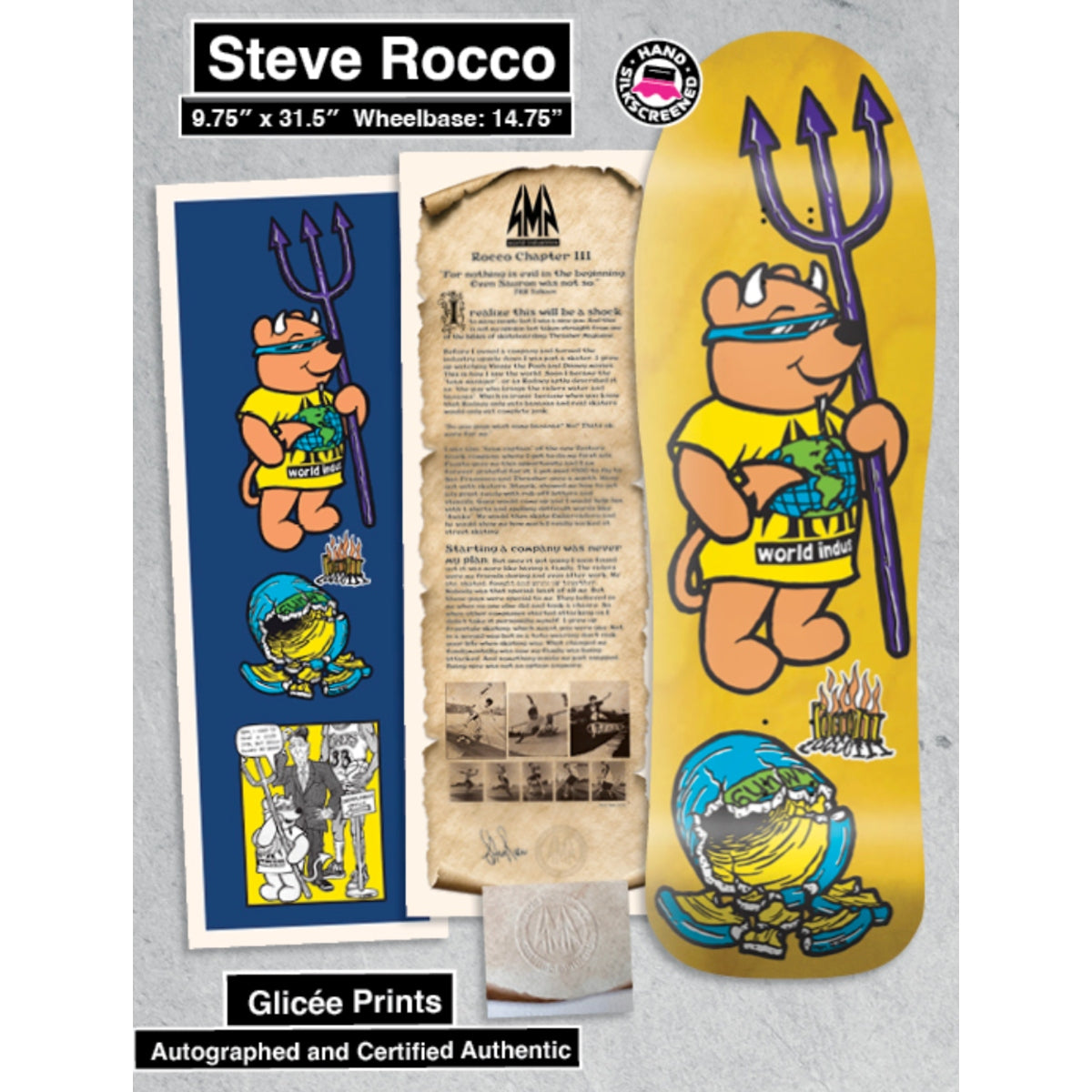 World Industries - LTD Edition Steve Rocco III Screenprinted Deck (9.75")