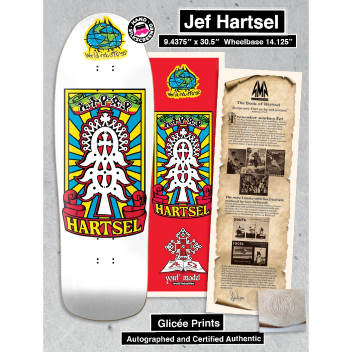 World Industries - LTD Edition Jeff Hartsel Yout Model Screenprinted Deck (9.4375")