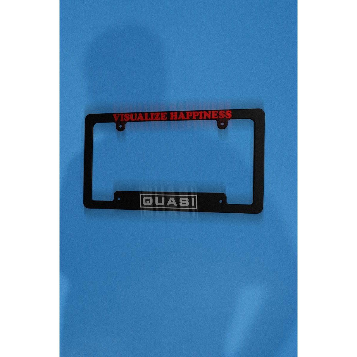 Quasi - Happiness License Plate Cover (Black)