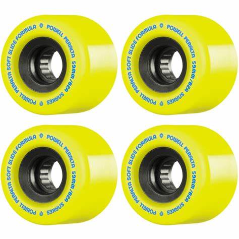 Powell - Soft-Slides SSF Wheels 82A Yellow (59mm)