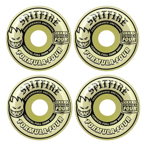 Spitfire - 99 Formula 4 Glow In The Dark Conical Full Wheels (56mm/58mm)