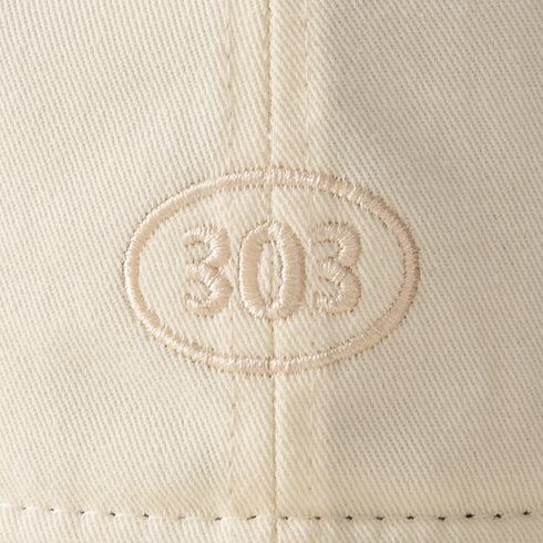 303 Boards - 303 Oval Mini Embroidered Hat (Off White) *SALE