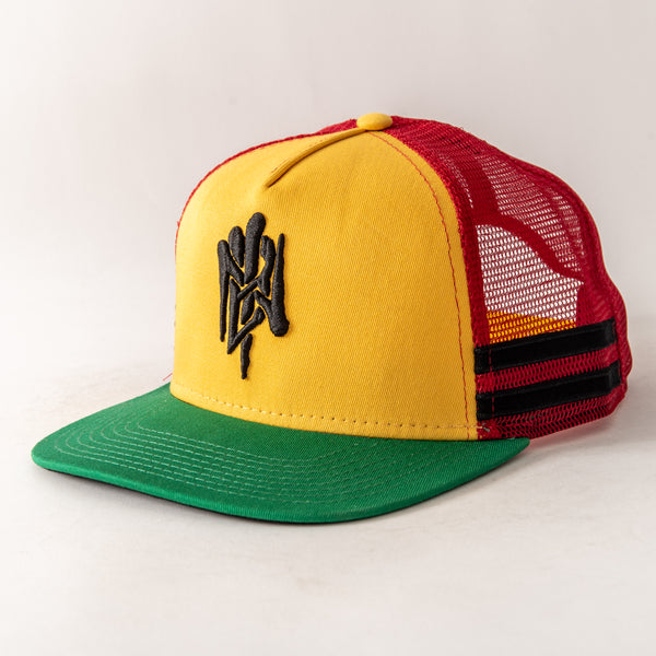 New Era New York Yankees Snapback Hat (Black Rasta)