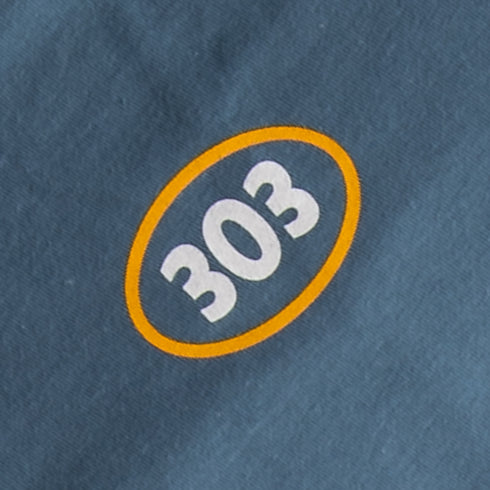 303 Boards - 303 X OJ Wheels Shirt (Slate Blue)