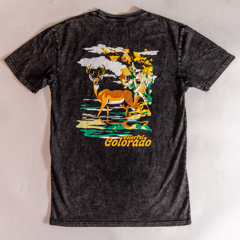 303 Boards - Colorful Colorado Deer Shirt (Acid Wash Black)