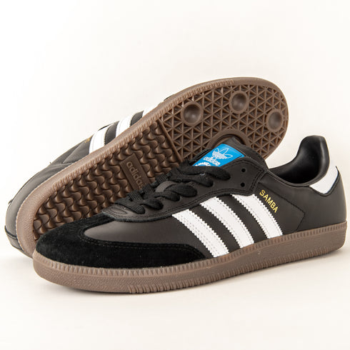 Adidas Samba ADV Black/Cloud White/Gold Metallic) 303boards.com