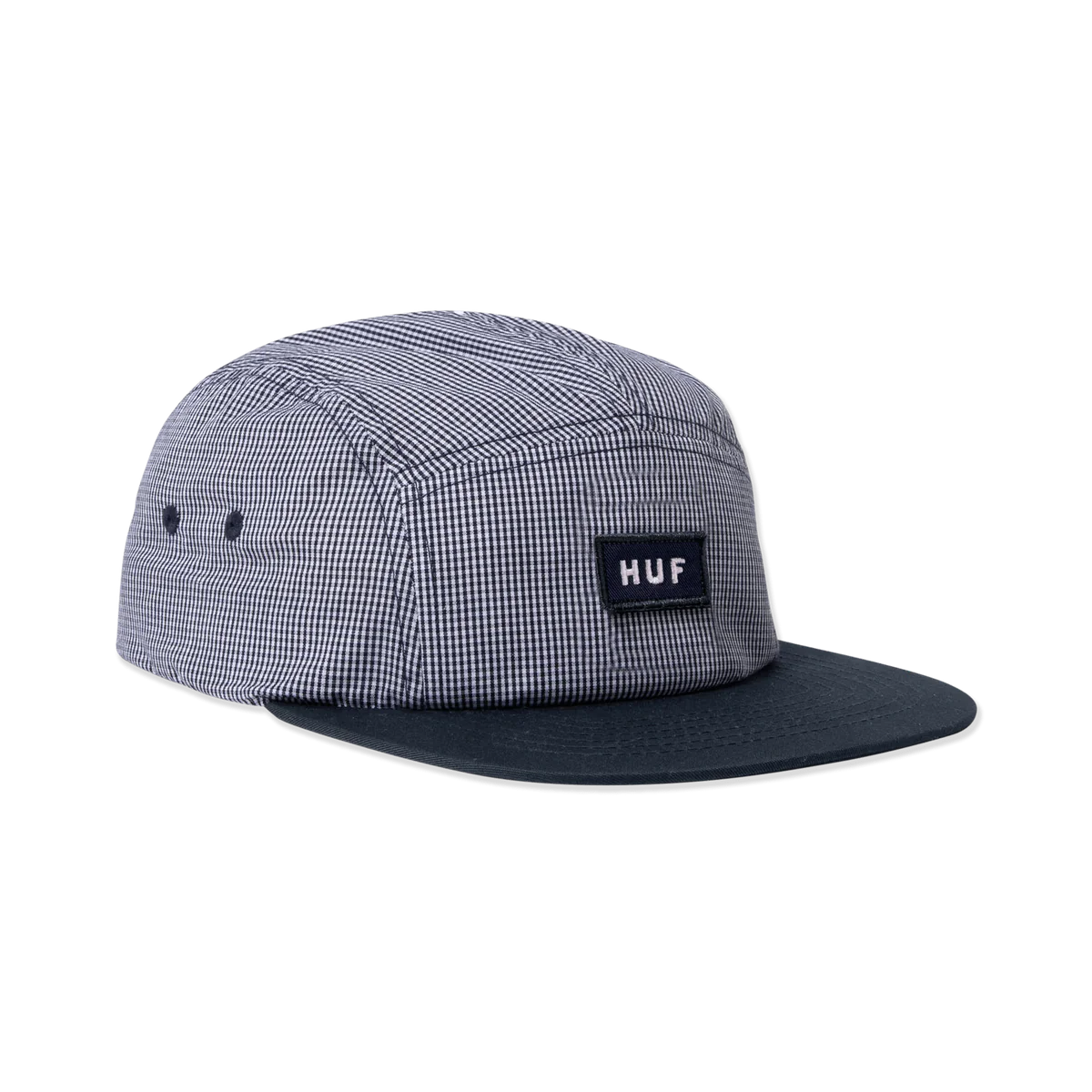 Huf Micro Gingham Box Logo Voley Hat Navy