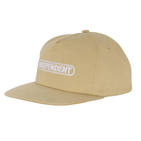 Indy - Baseplate Snapback Unstructured Mid Hat (Tan)
