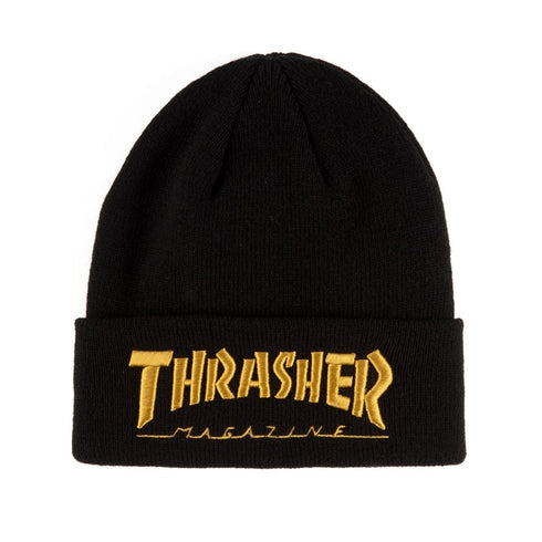 Thrasher - Embroidered Beanie (Black/Gold)