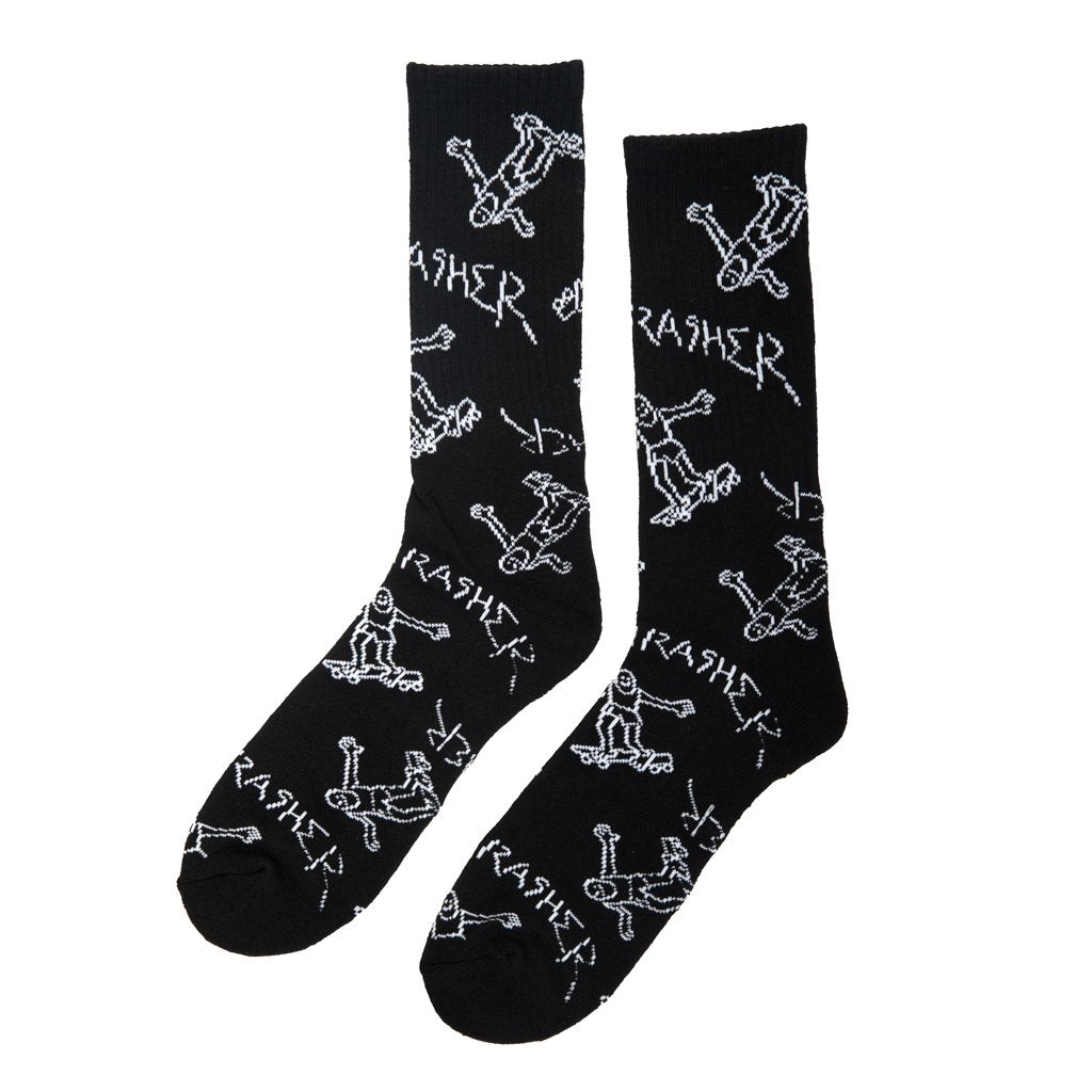 Thrasher - Gonz Logo Crew Sock (Black)