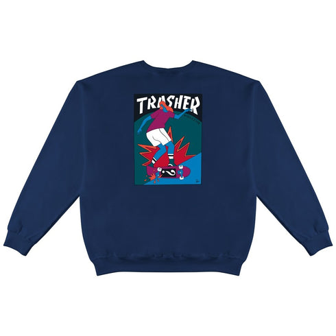 Thrasher - Trasher Hurricane Crewneck Sweatshirt (Navy)